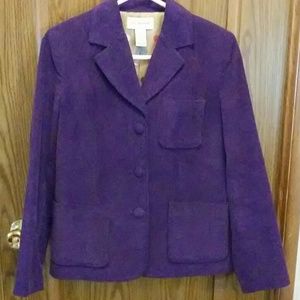 Vintage J.G. Hooks size 6 corduroy blazer purple